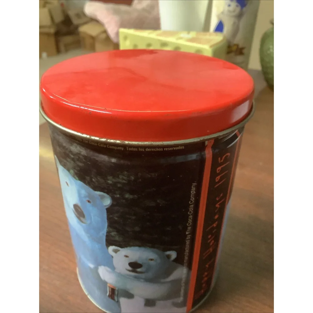 Collectible Coca-Cola Happy Holidays Polar Bear Family Tin 1995